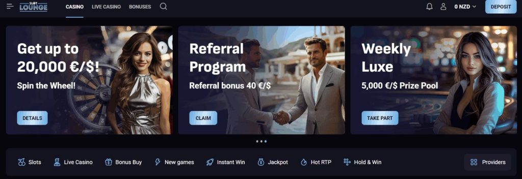 Slotlounge game information, code field on the bonus page